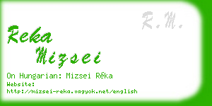 reka mizsei business card